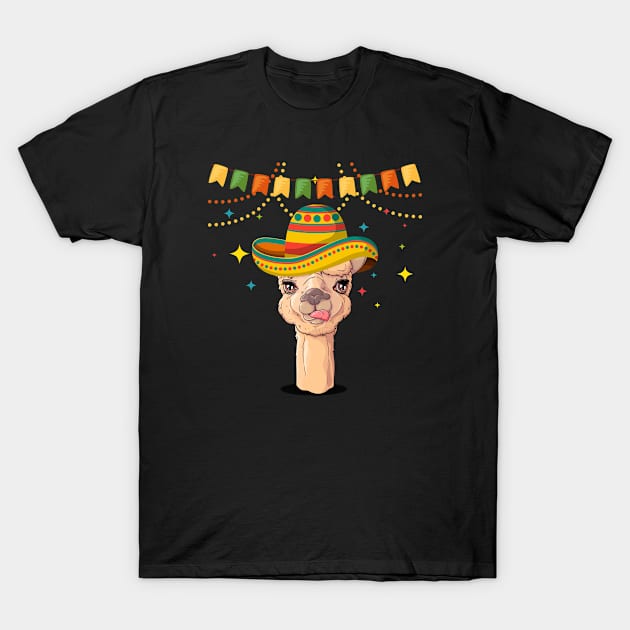 Cinco de mayo llama Como se llama let's fiesta funny llama T-Shirt by Marcekdesign